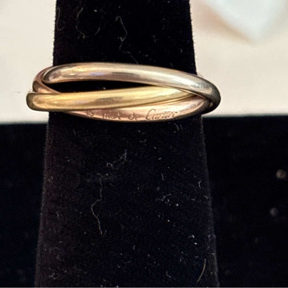 Cartier Trinity Three-Band Ring in Yellow, White and Rose Gold Tones